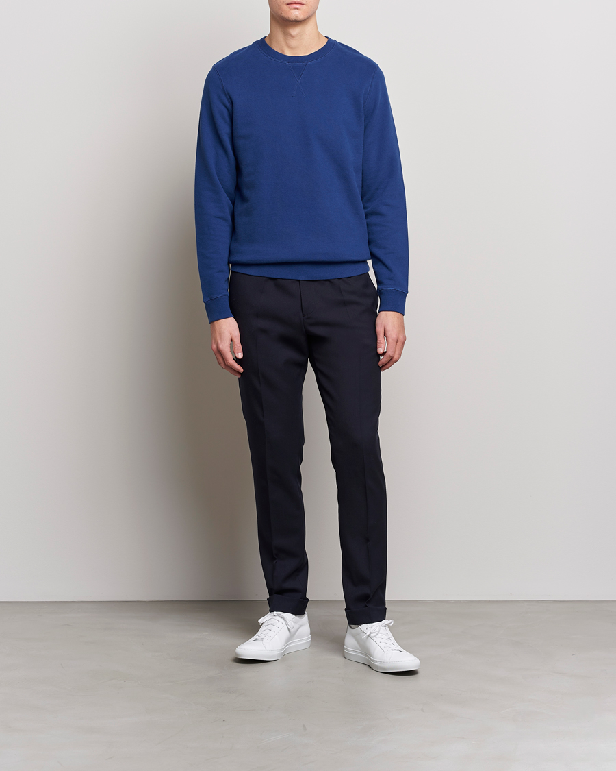 Herr | Tröjor | Sunspel | Loopback Sweatshirt Space Blue