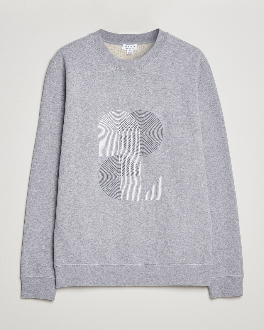 Herr | Tröjor | Sunspel | Craig Ward Colab Loopback Sweatshirt Grey Melange