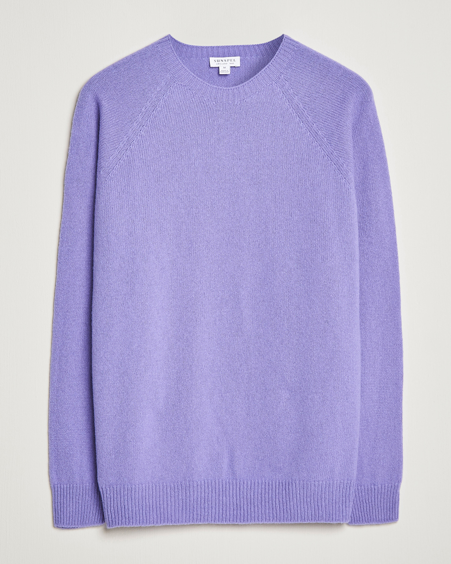 Herr | Tröjor | Sunspel | Lambswool Crewneck Heather
