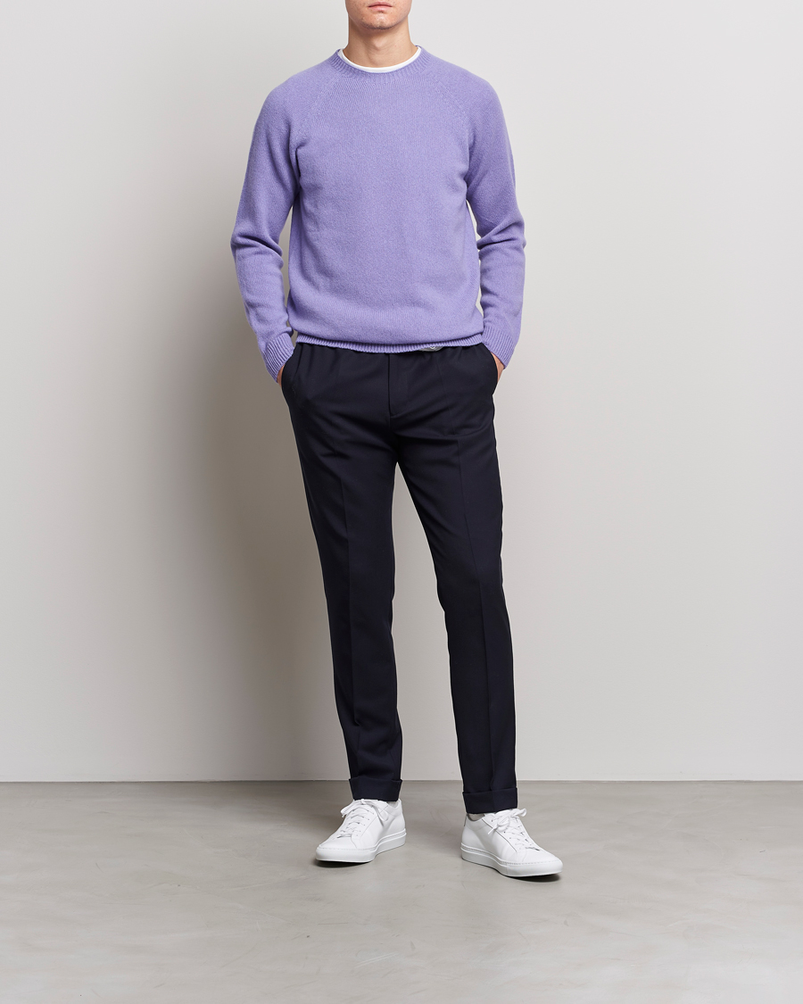 Herr | Tröjor | Sunspel | Lambswool Crewneck Heather