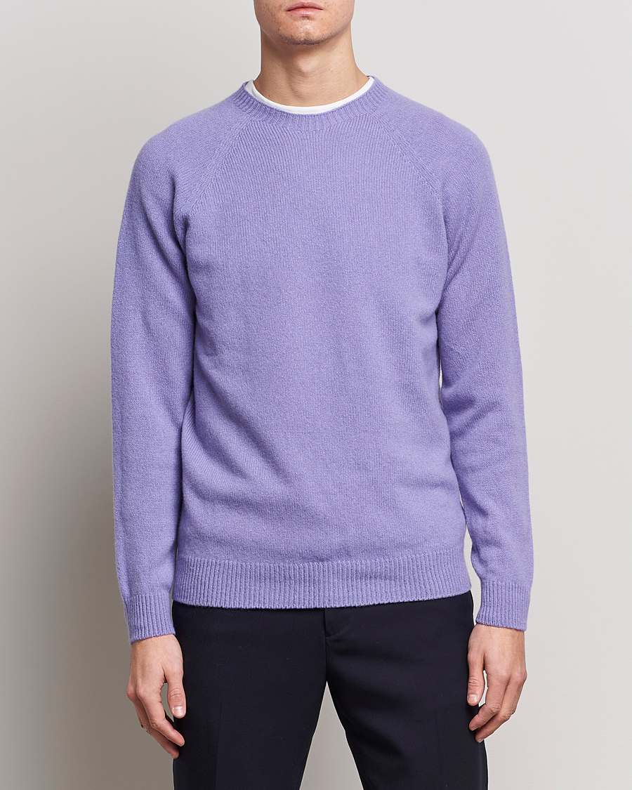 Herr | Tröjor | Sunspel | Lambswool Crewneck Heather