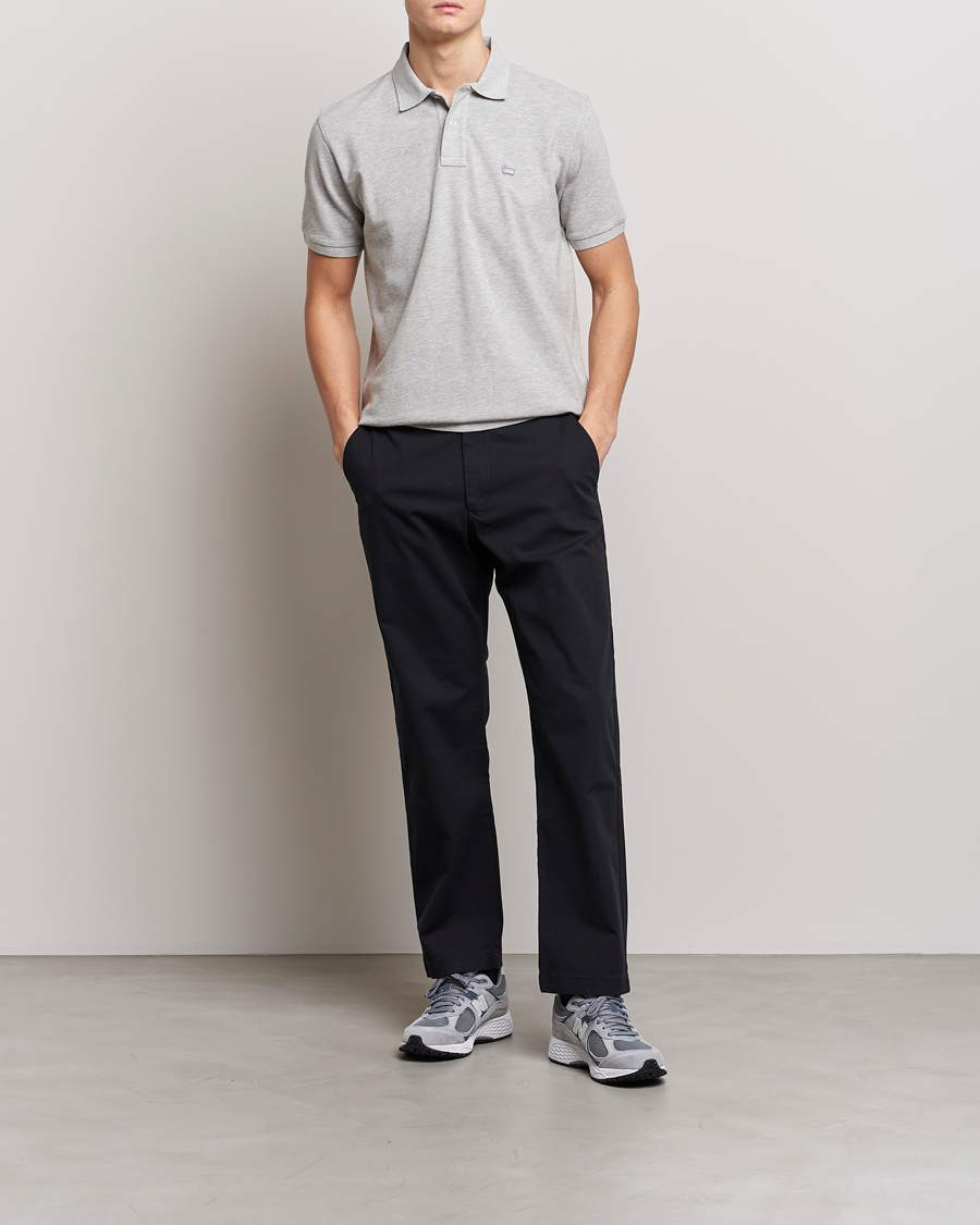 Herr | Pikéer | Woolrich | Classic American Polo Light Grey Melange