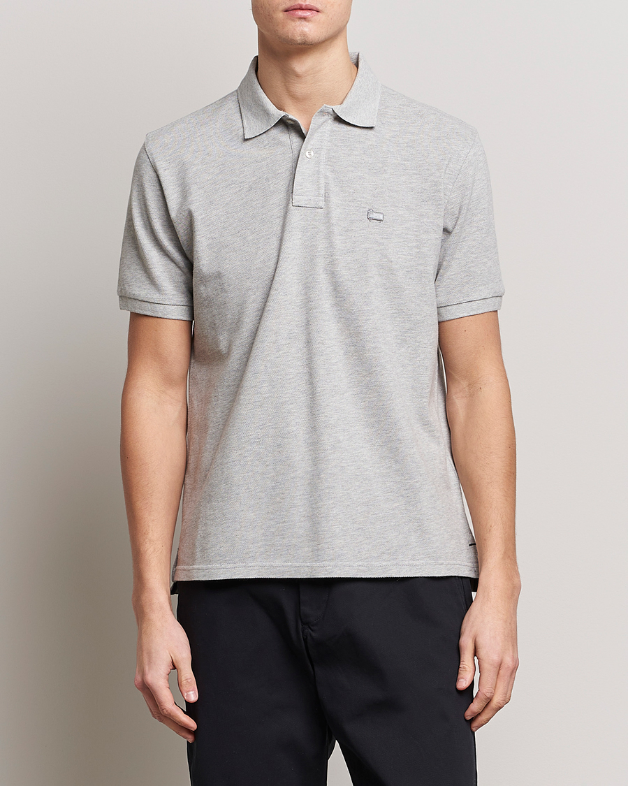 Herr | Pikéer | Woolrich | Classic American Polo Light Grey Melange