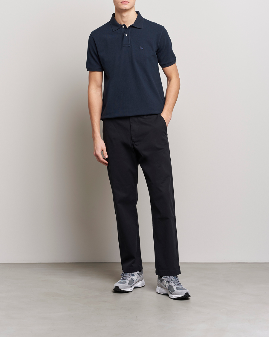 Herr | Pikéer | Woolrich | Classic American Polo Melton Blue