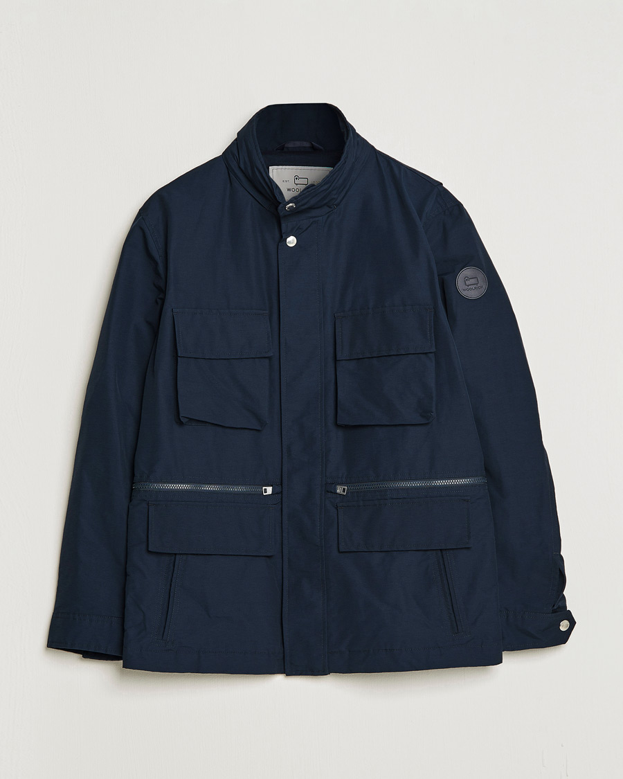Herr | Jackor | Woolrich | Cruiser Eco Field Jacket Melton Blue