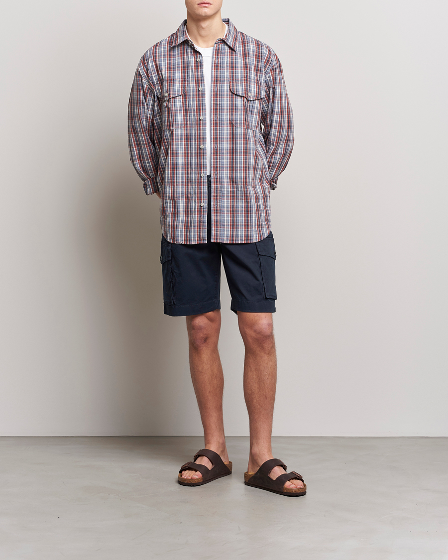 Herr | Shorts | Woolrich | Classic Cargo Shorts Melton Blue
