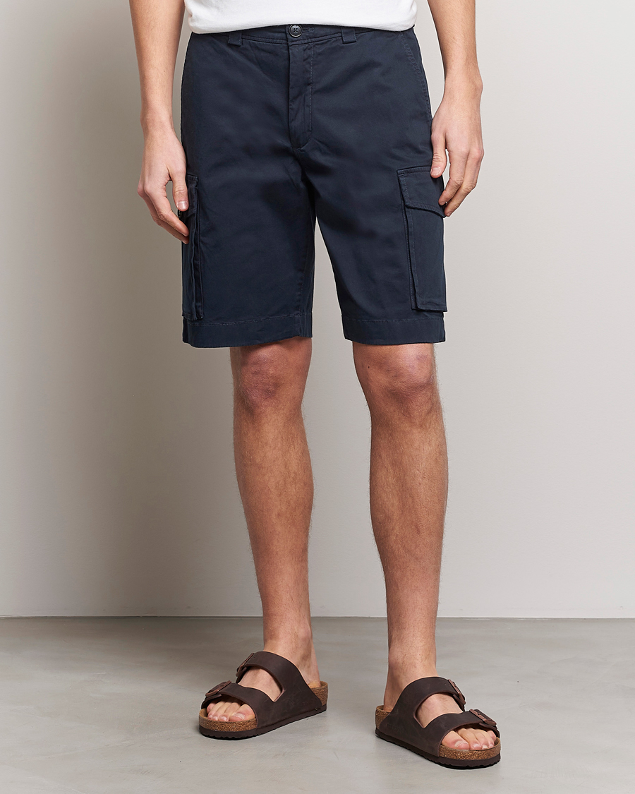 Herr | Shorts | Woolrich | Classic Cargo Shorts Melton Blue