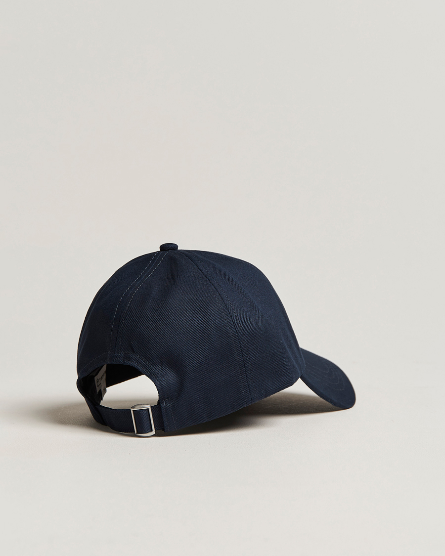 Herr | Woolrich Logo Baseball Cap Melton Blue | Woolrich | Logo Baseball Cap Melton Blue