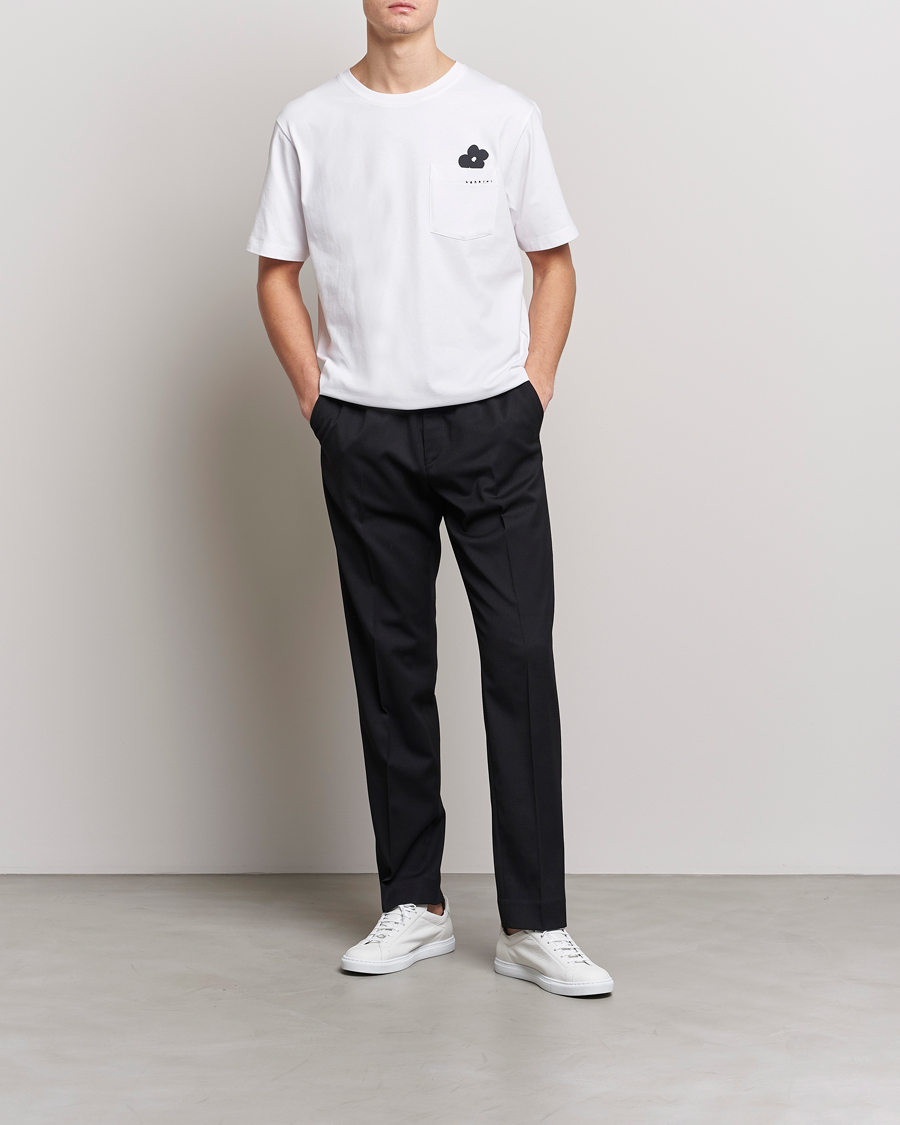 Herr | T-Shirts | Lardini | Fiore Tasca Printet Logo T-Shirt White