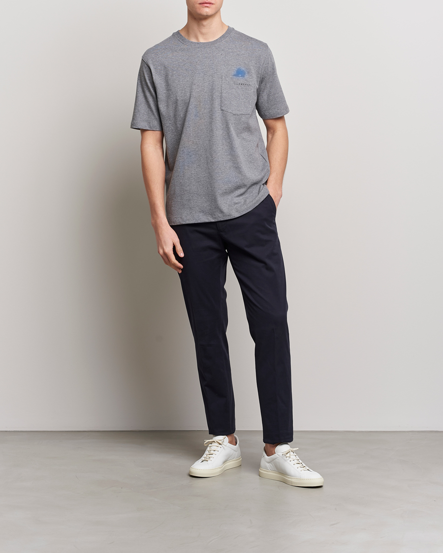 Herr | T-Shirts | Lardini | Fiore Tasca Printet Logo T-Shirt Grey