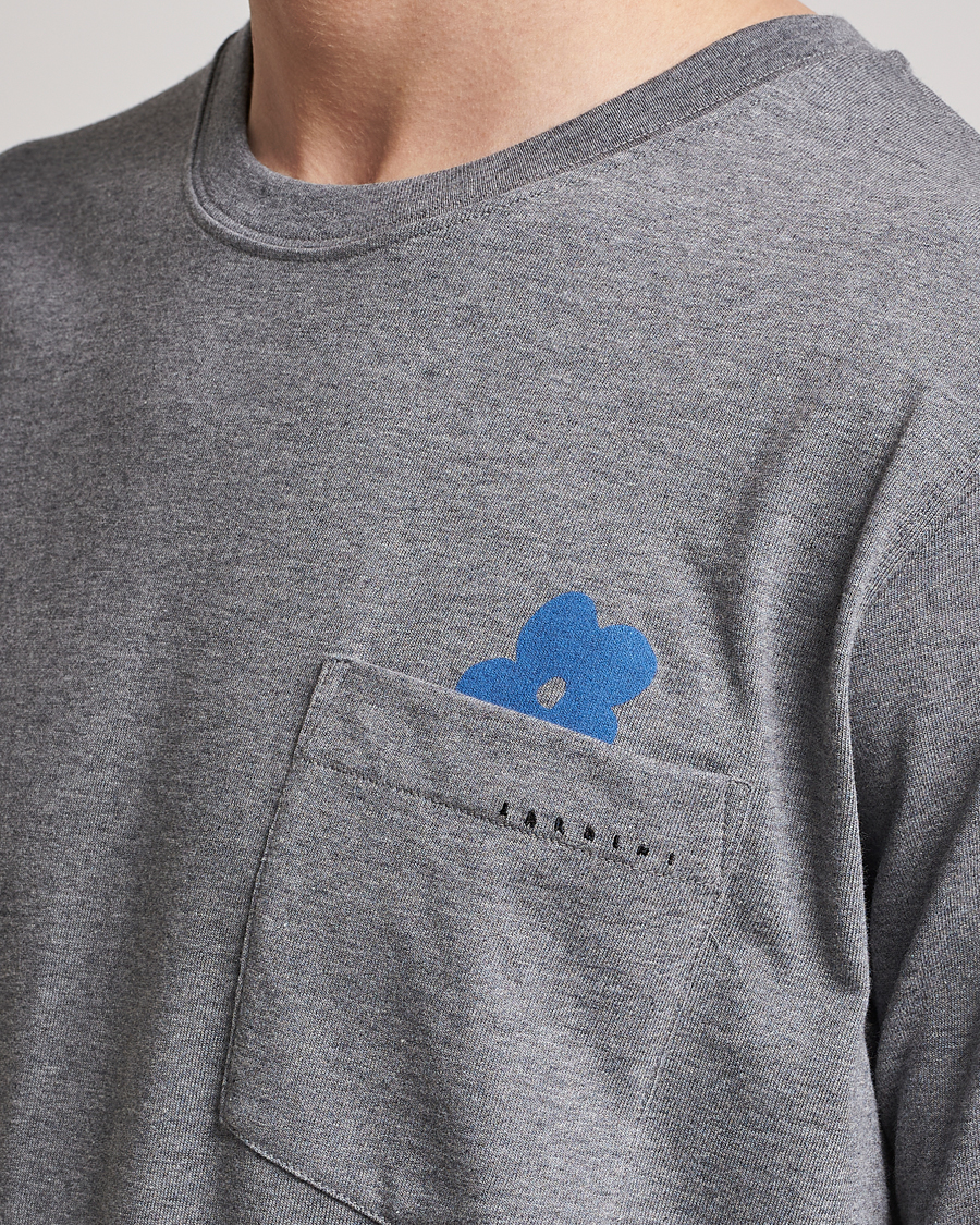 Herr | T-Shirts | Lardini | Fiore Tasca Printet Logo T-Shirt Grey