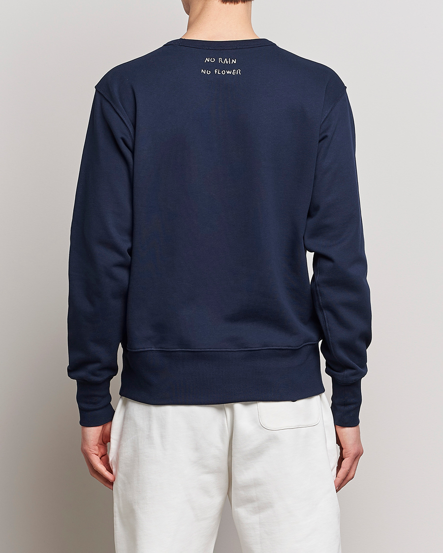 Herr | Tröjor | Lardini | Cotton Embroidery Logo Sweatshirt Navy