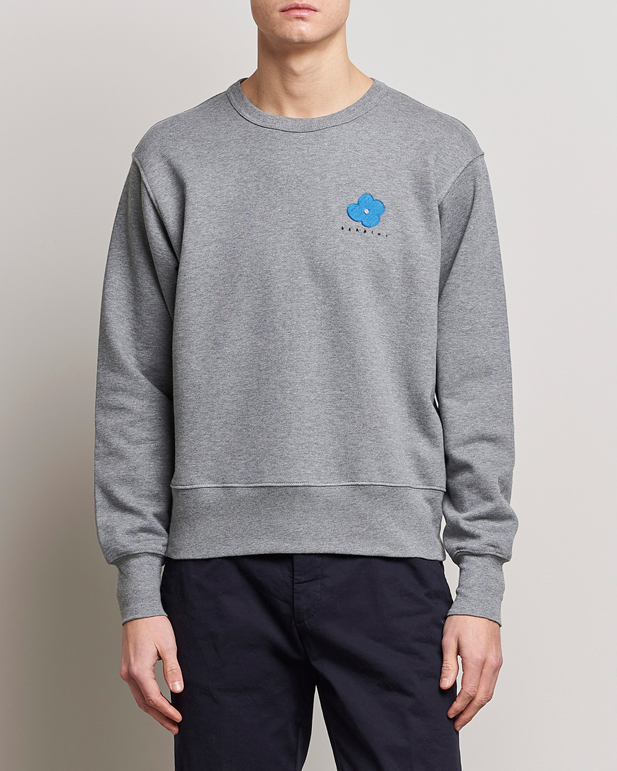 Herr | Grå Sweatshirts | Lardini | Cotton Embroidery Logo Sweatshirt Grey