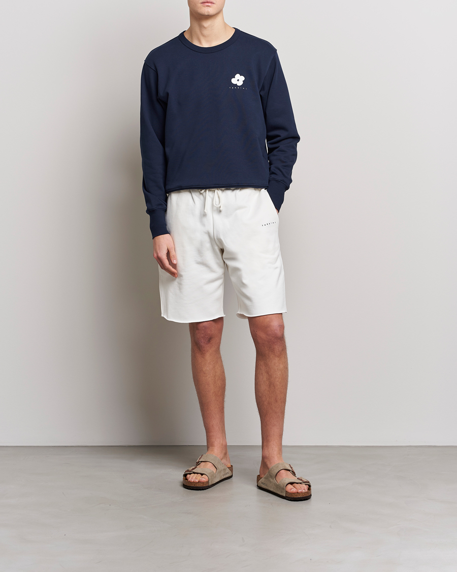 Herr | Shorts | Lardini | Cotton Embroidery Shorts White