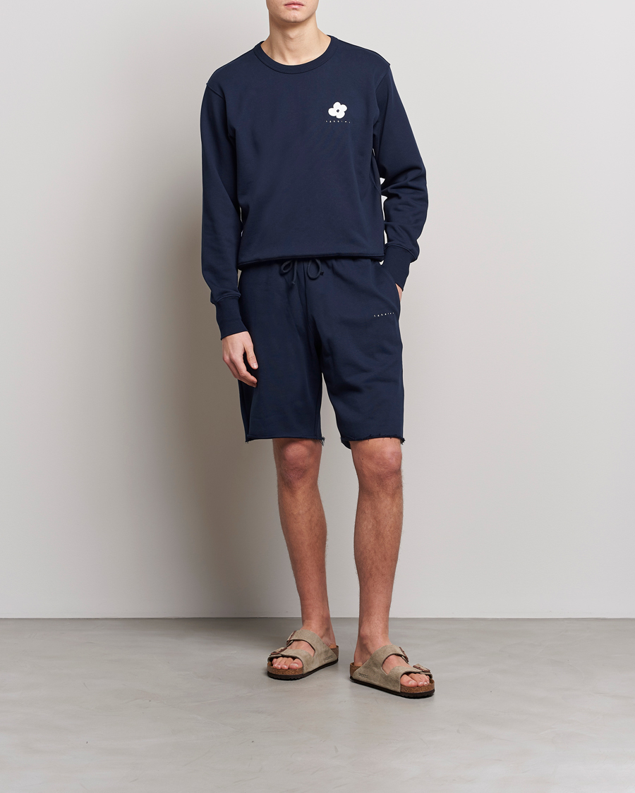 Herr | Shorts | Lardini | Cotton Embroidery Shorts Navy