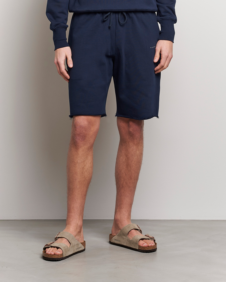 Herr | Shorts | Lardini | Cotton Embroidery Shorts Navy