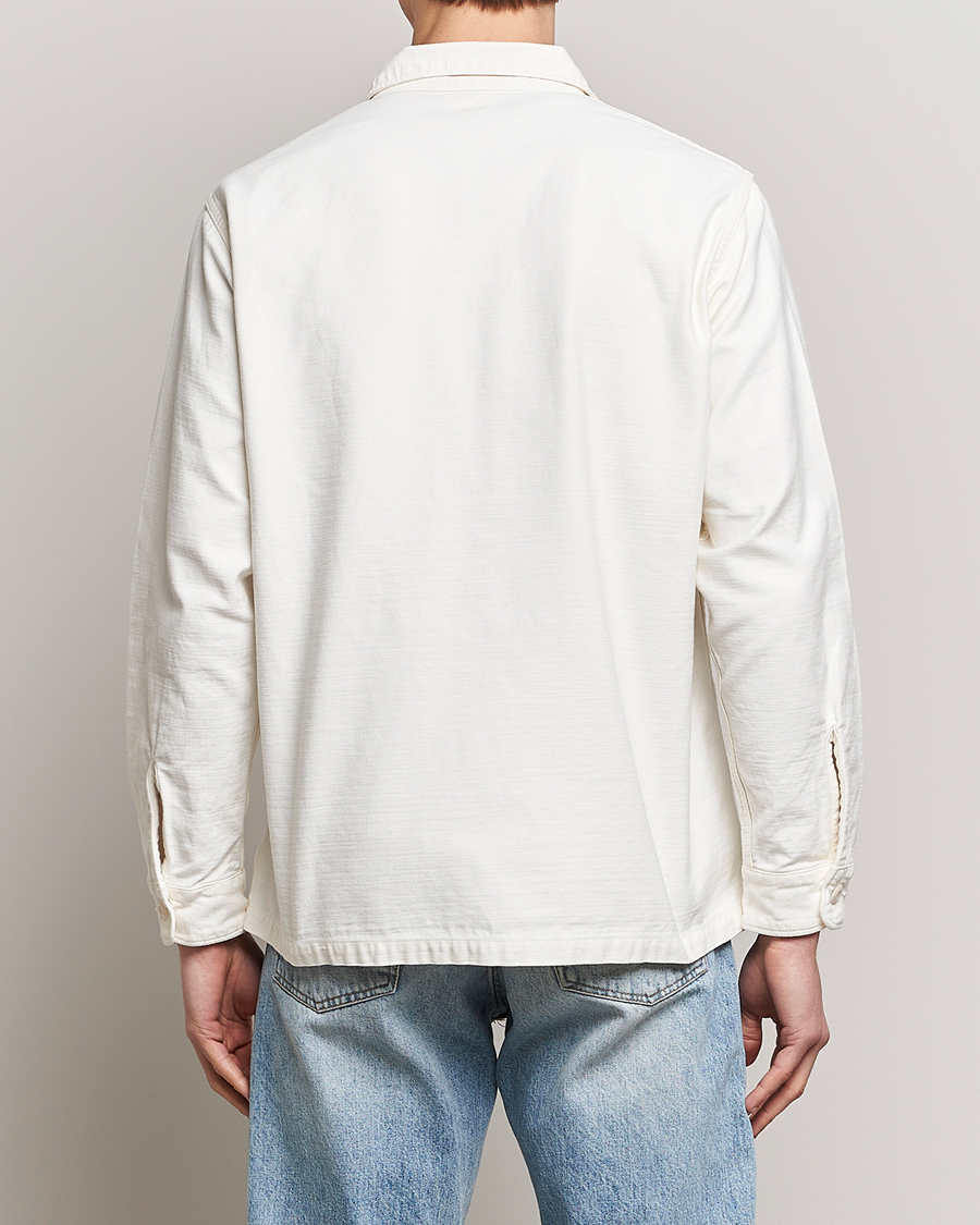 Herr | Skjortor | orSlow | Cotton Sateen US Army Overshirt Ecru