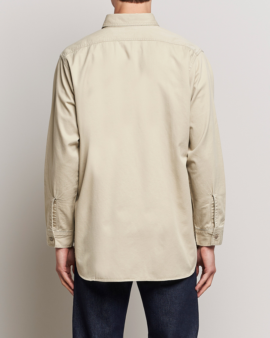 Herr | Skjortor | orSlow | Double Pocket Utility Shirt Beige