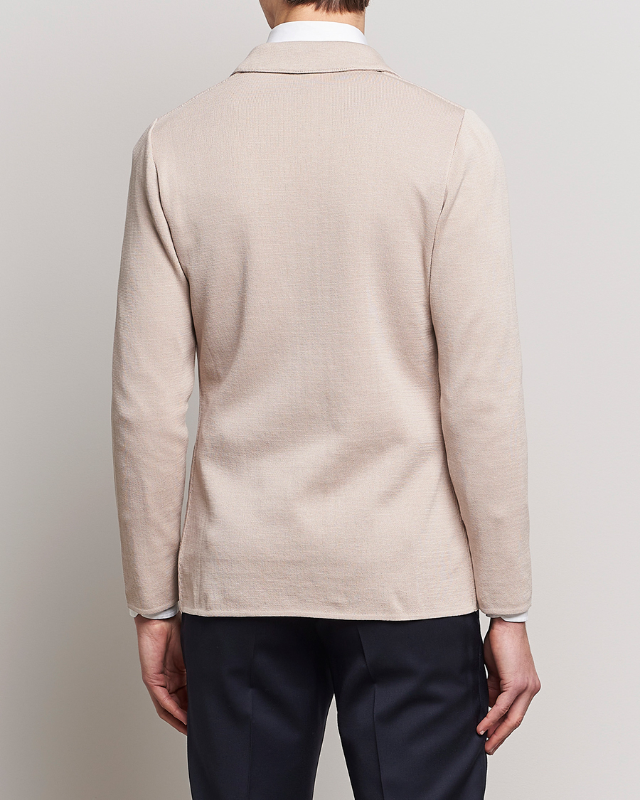 Herr | Kavajer | Lardini | Knitted Cotton Blazer Beige