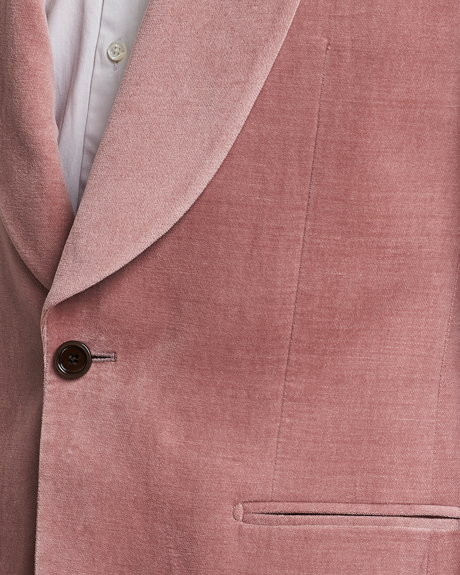 Herr | Kavajer | Lardini | Summer Velvet Dinner Jacket Soft Pink