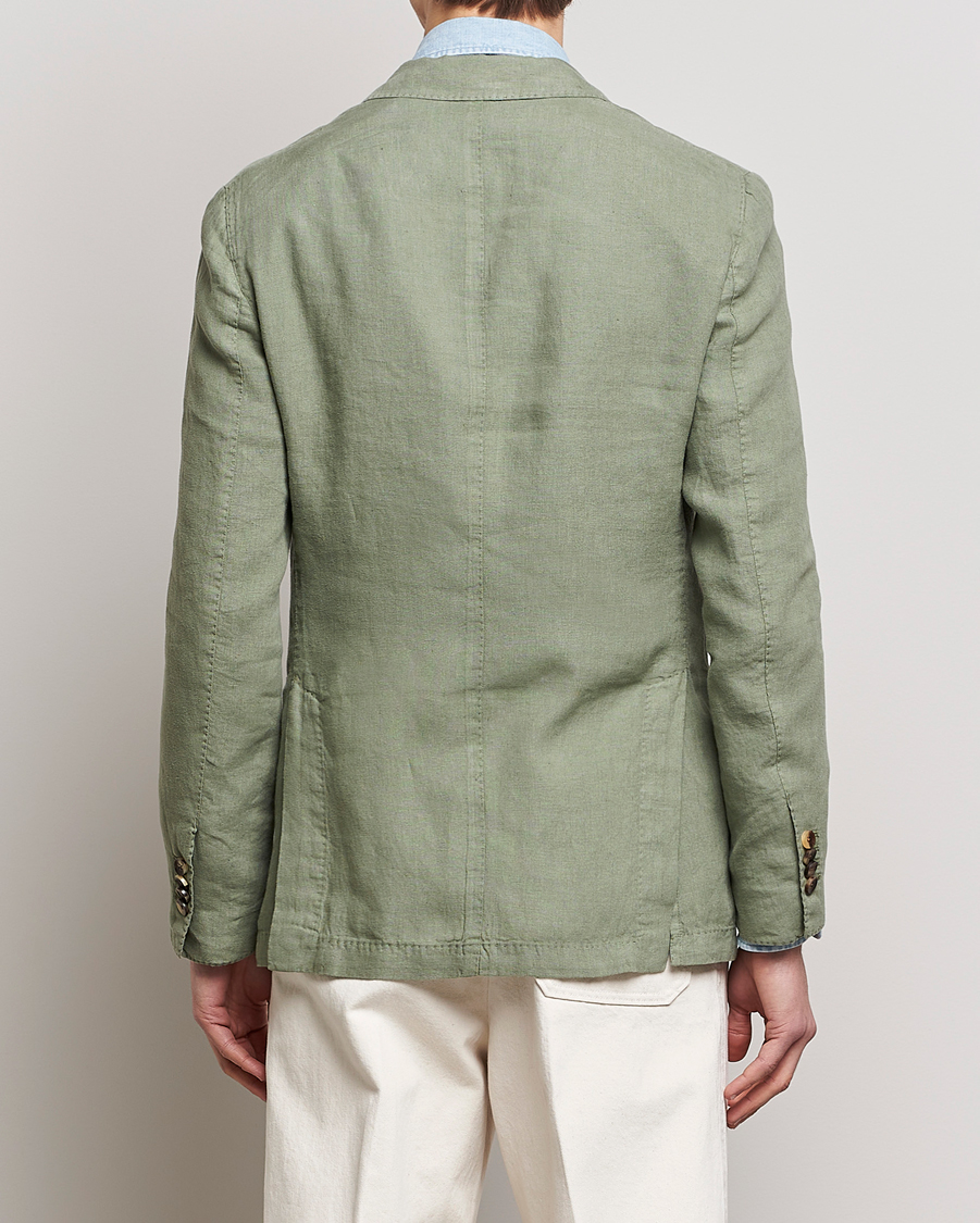 Herr | Kavajer | Lardini | Patch Pocket Linen Blazer Olive