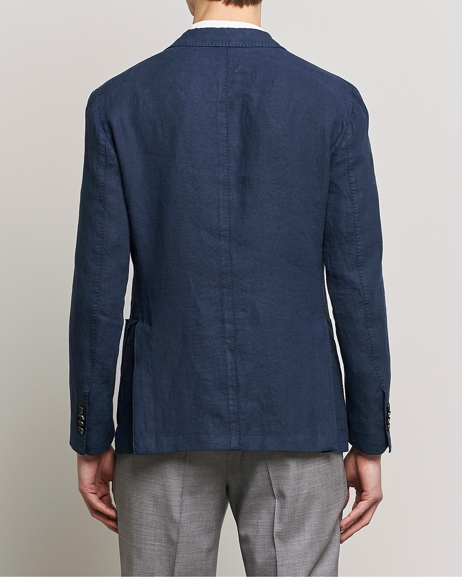 Herr | Kavajer | Lardini | Patch Pocket Linen Blazer Navy