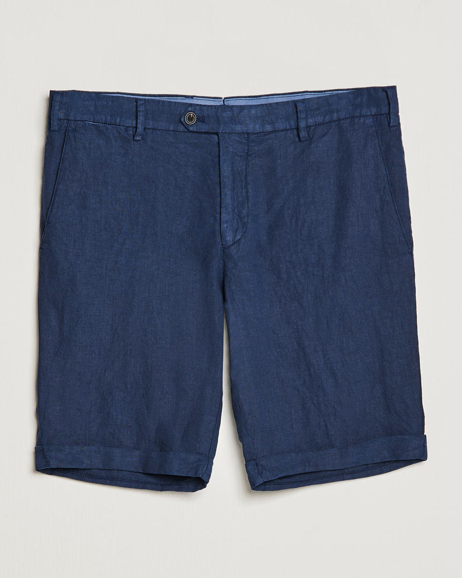 Herr | Shorts | Lardini | Linen Shorts Navy