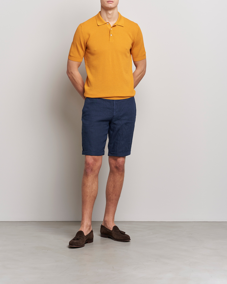 Herr | Shorts | Lardini | Linen Shorts Navy