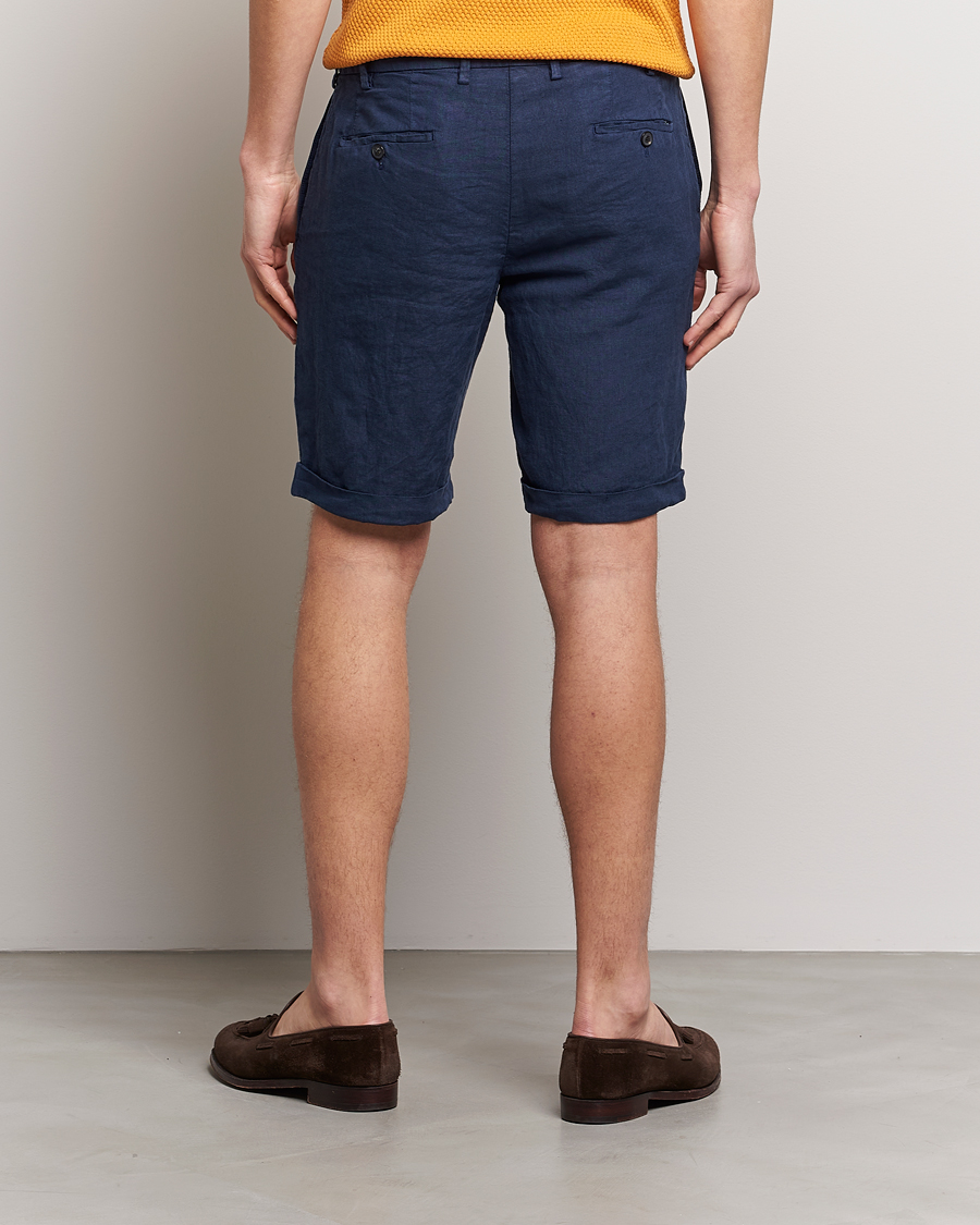 Herr | Shorts | Lardini | Linen Shorts Navy