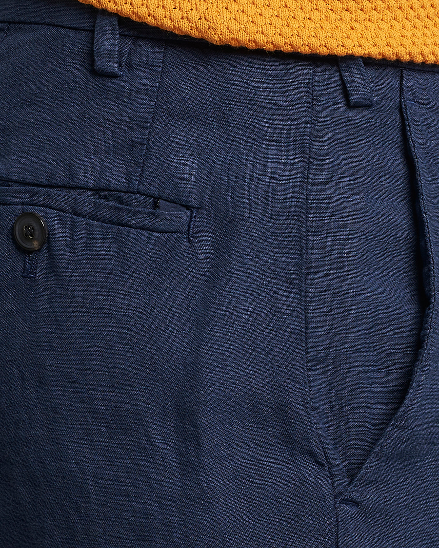 Herr | Shorts | Lardini | Linen Shorts Navy
