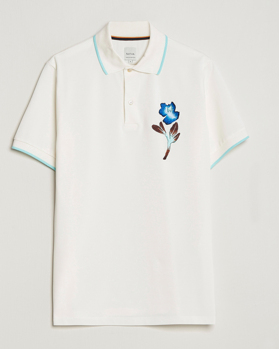 Herr | Pikéer | Paul Smith | Floral Polo White