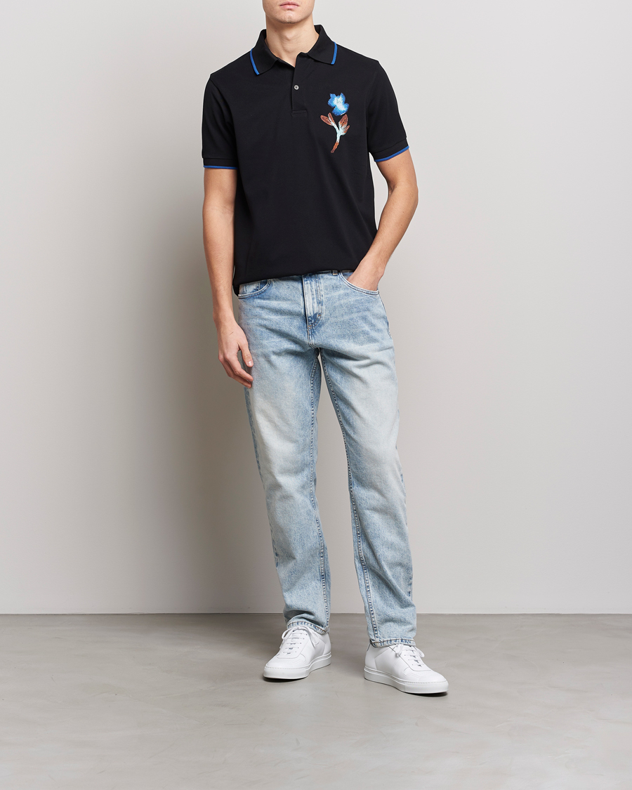 Herr | Pikéer | Paul Smith | Floral Polo Black