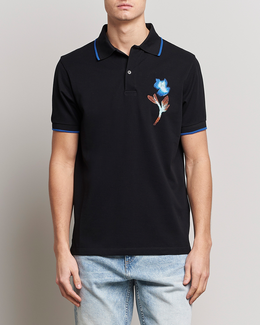 Herr | Pikéer | Paul Smith | Floral Polo Black