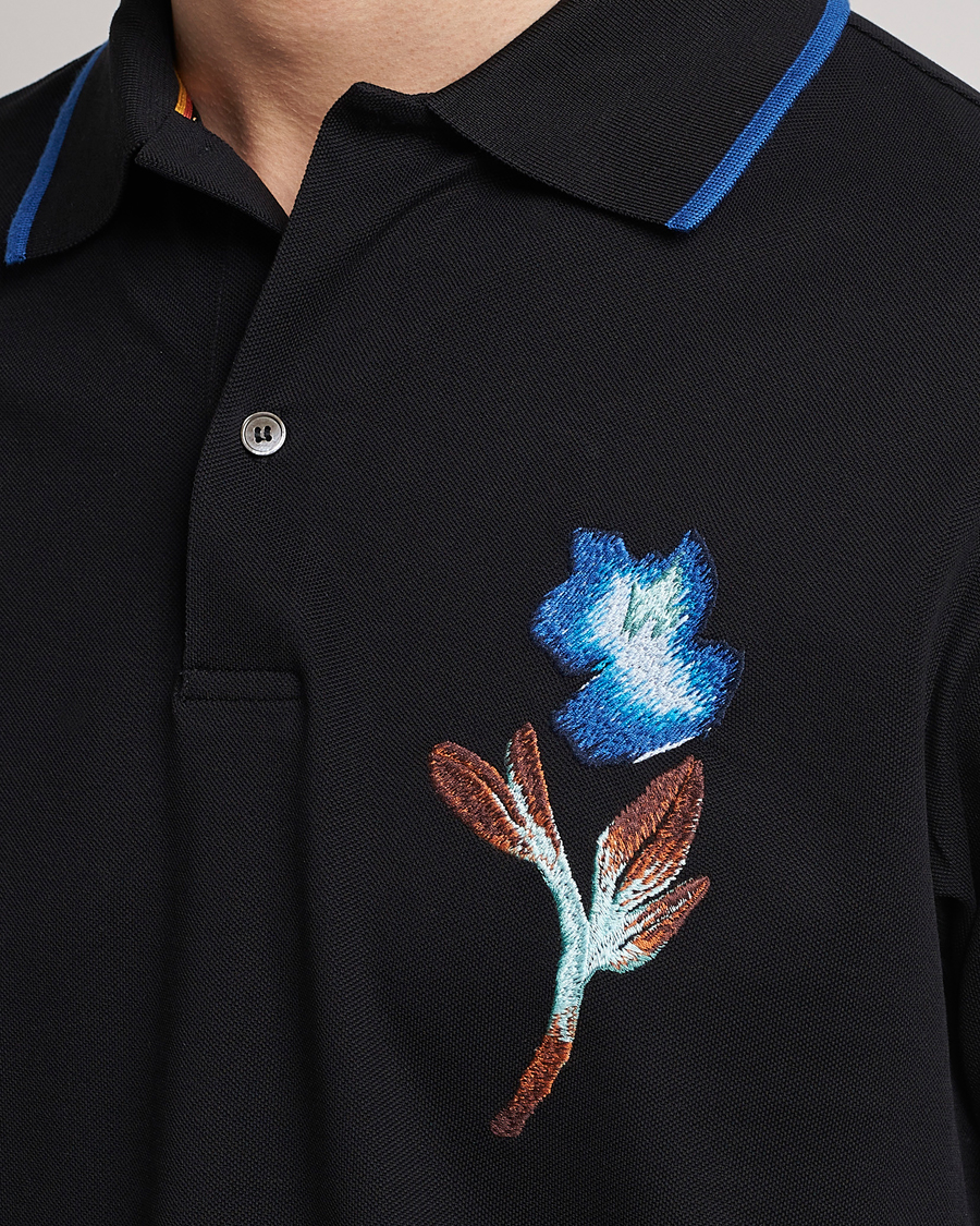 Herr | Pikéer | Paul Smith | Floral Polo Black