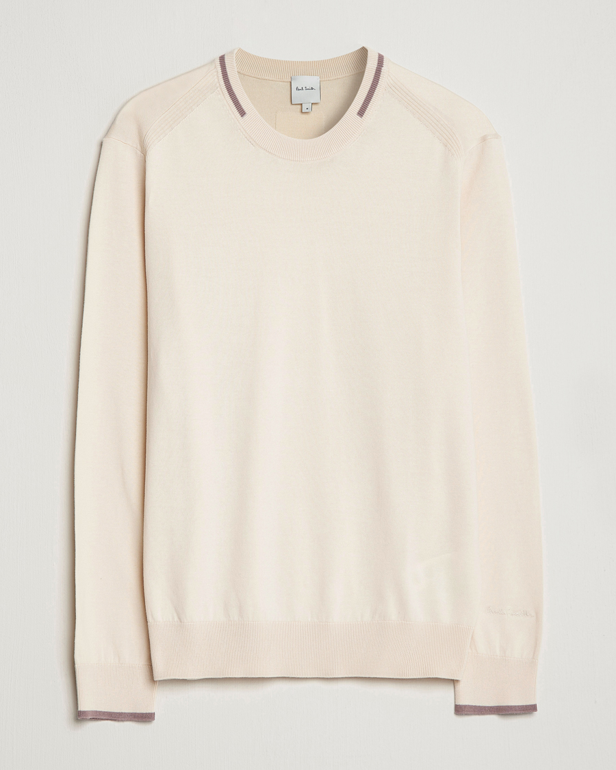 Herr | Tröjor | Paul Smith | Organic Cotton Knitted Sweater Off White