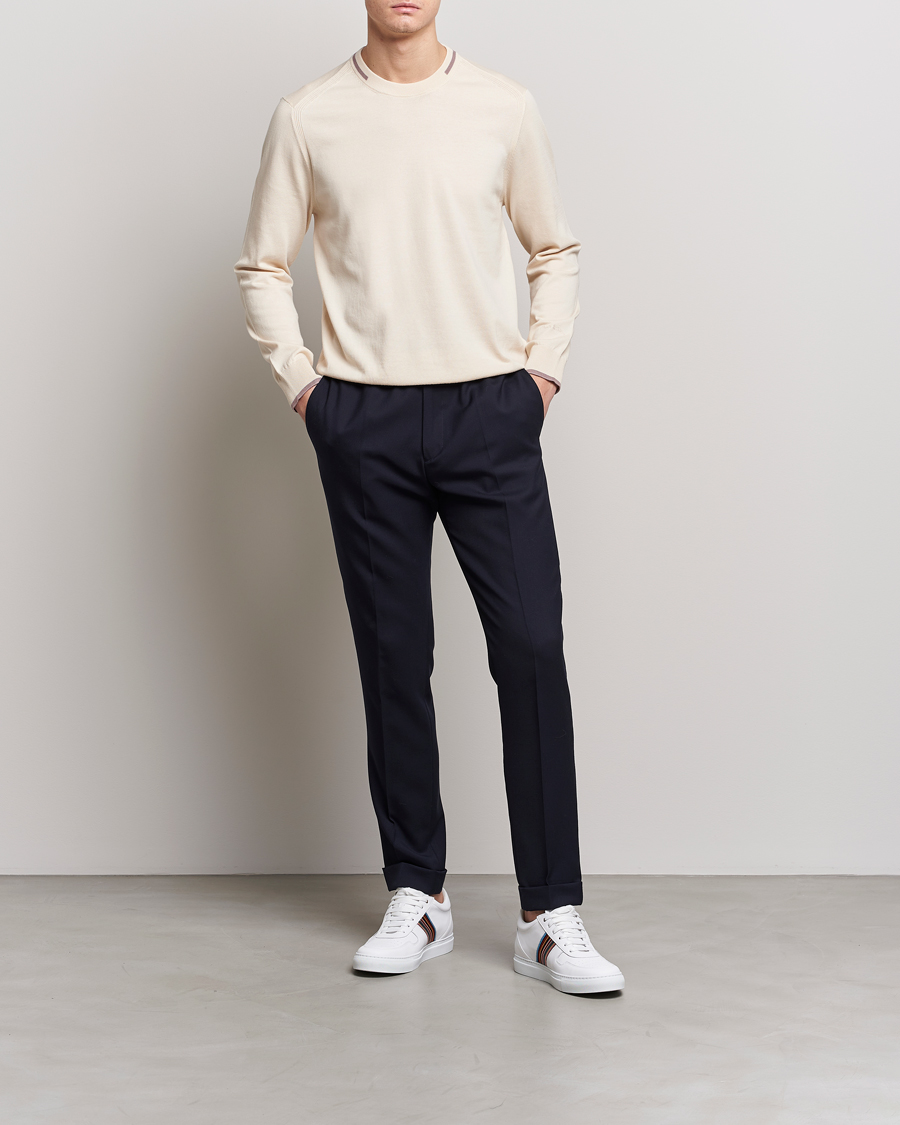 Herr | Tröjor | Paul Smith | Organic Cotton Knitted Sweater Off White