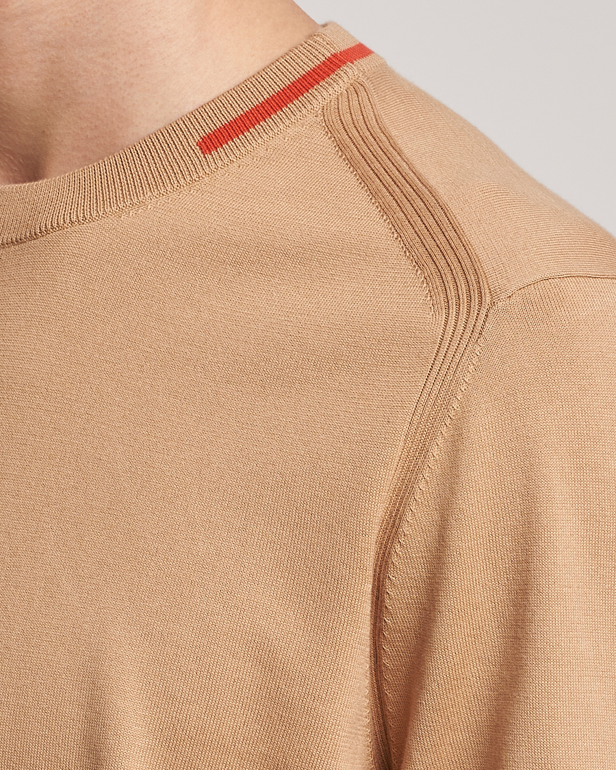 Herr | Tröjor | Paul Smith | Organic Cotton Knitted Sweater Light Beige