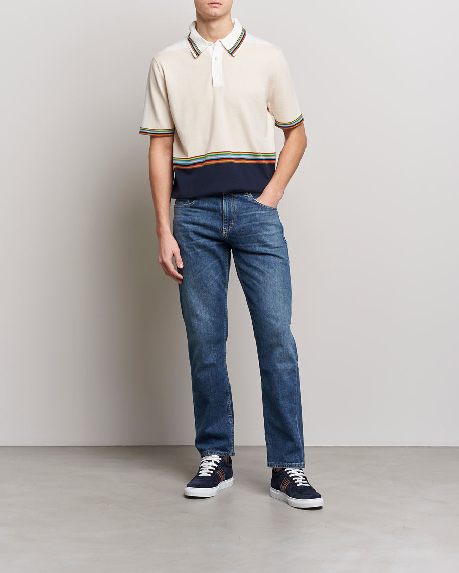 Herr | Tröjor | Paul Smith | Organic cotton Knitted Polo White