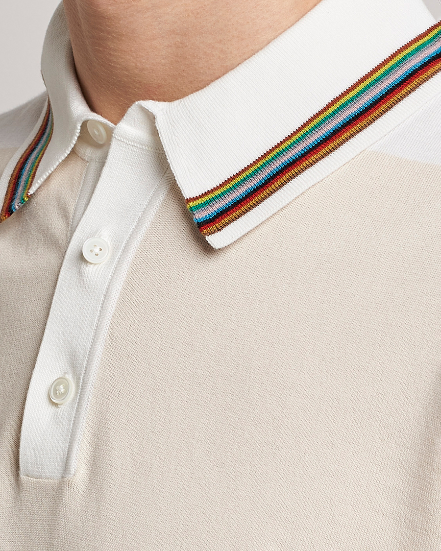 Herr | Tröjor | Paul Smith | Organic cotton Knitted Polo White