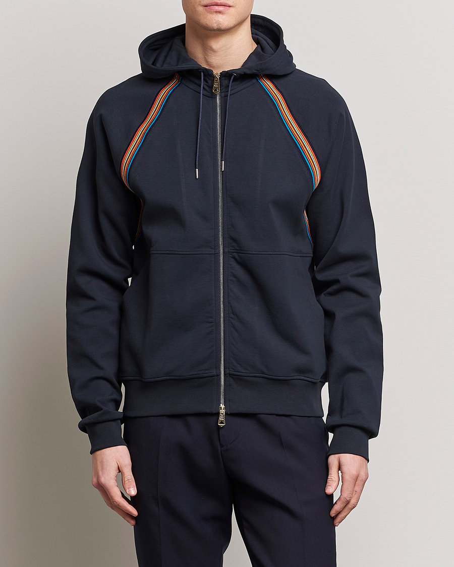 Herr | Huvtröjor | Paul Smith | Hooded Cotton Sweatshirt Dark Navy
