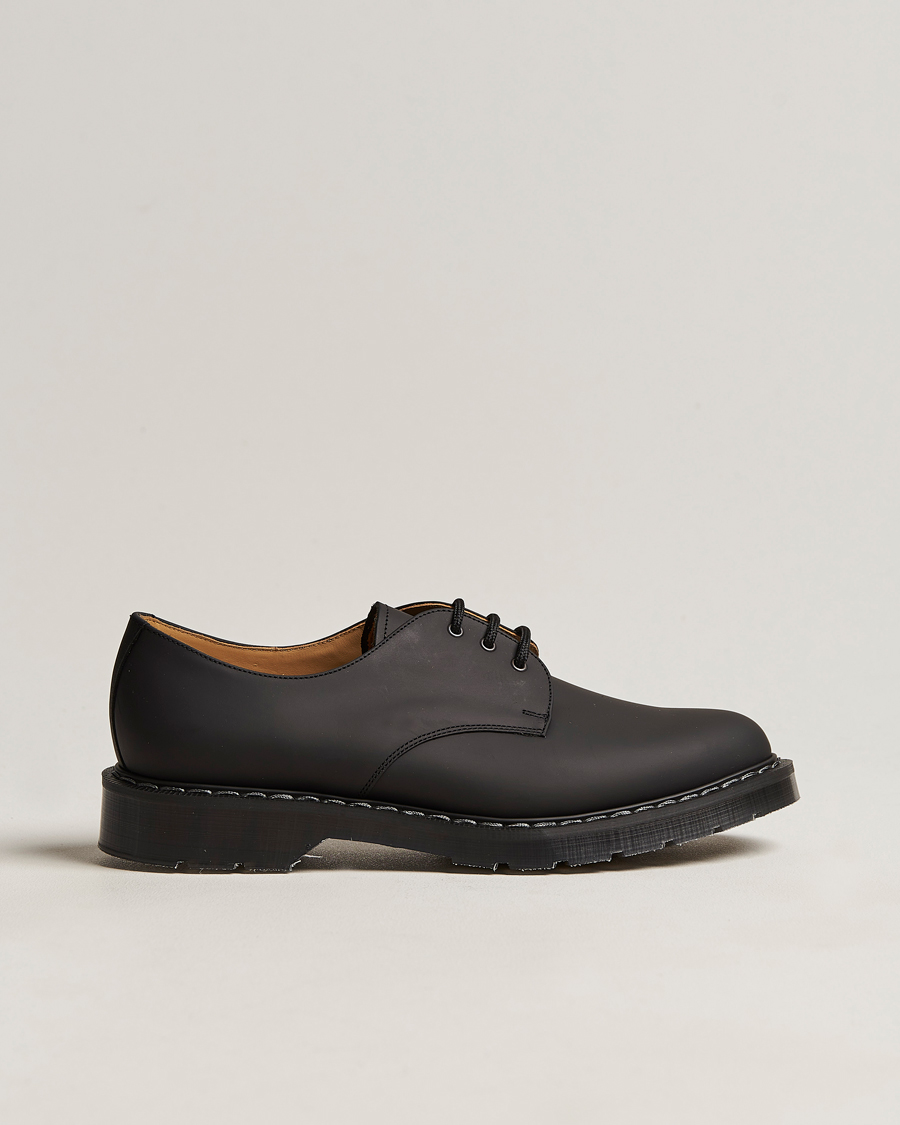 Herr | Solovair 3 Eye Gibson Shoe Black Greasy | Solovair | 3 Eye Gibson Shoe Black Greasy