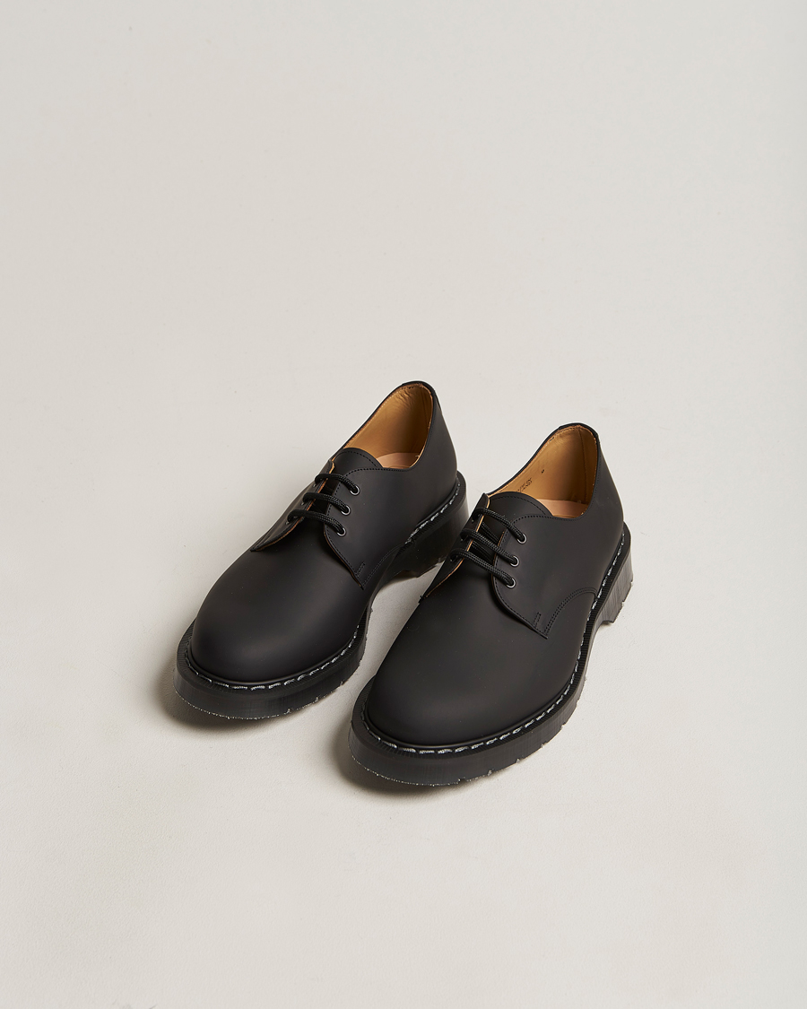 Herr | Solovair 3 Eye Gibson Shoe Black Greasy | Solovair | 3 Eye Gibson Shoe Black Greasy