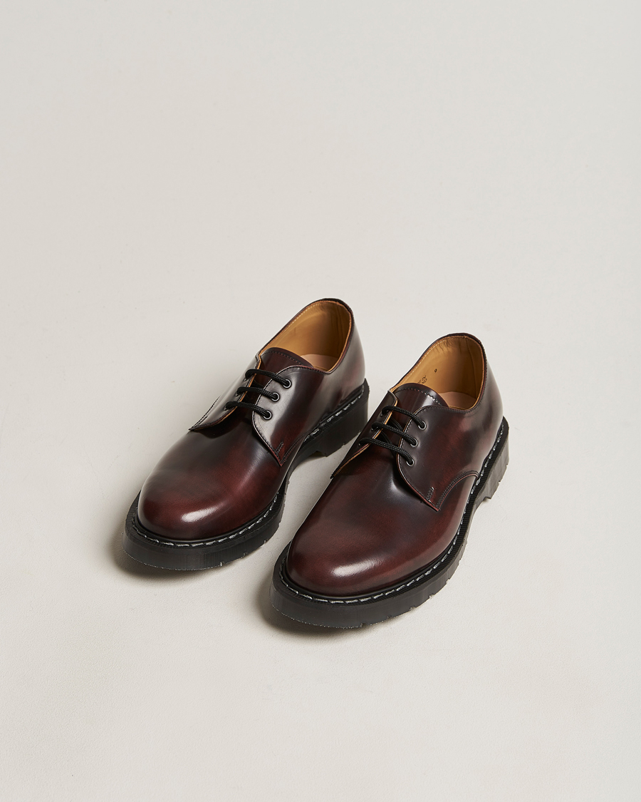 Herr | Skor | Solovair | 3 Eye Gibson Shoe Burgundy Shine