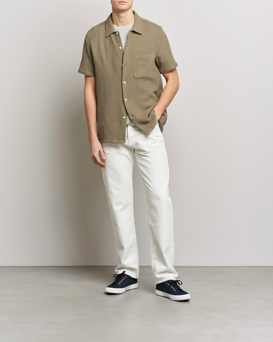 Herr | Skjortor | Samsøe Samsøe | Samsøe & Samsøe Avan Organic Cotton Short Sleeve Shirt Brindle