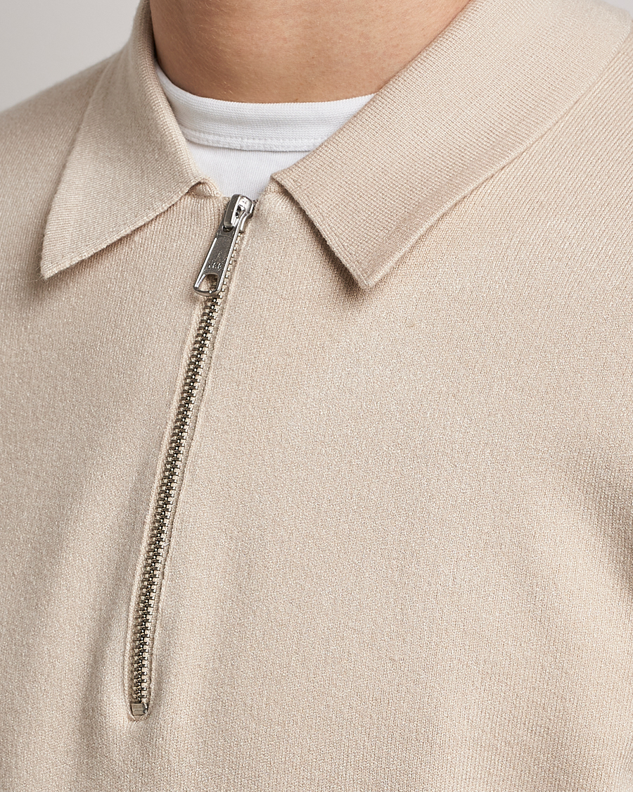 Herr | Tröjor | Samsøe Samsøe | Samsøe & Samsøe Guna Half Zip Sweater Oatmeal