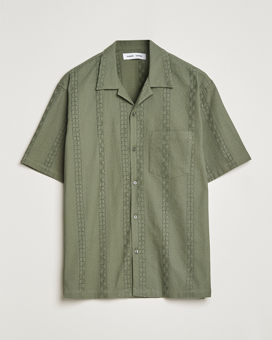 Herr | Skjortor | Samsøe Samsøe | Samsøe & Samsøe Emerson Cotton Short Sleeve Shirt Beetle