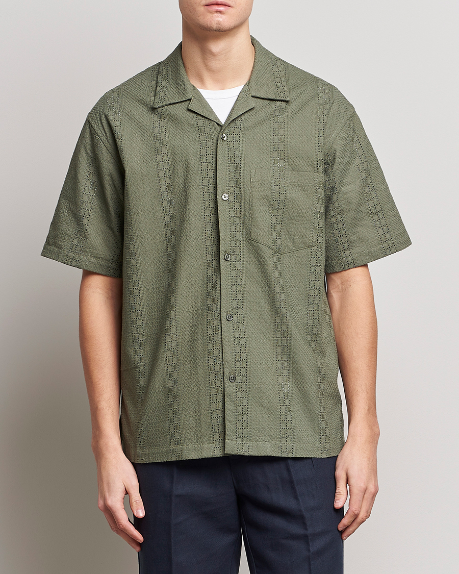Herr | Skjortor | Samsøe Samsøe | Samsøe & Samsøe Emerson Cotton Short Sleeve Shirt Beetle