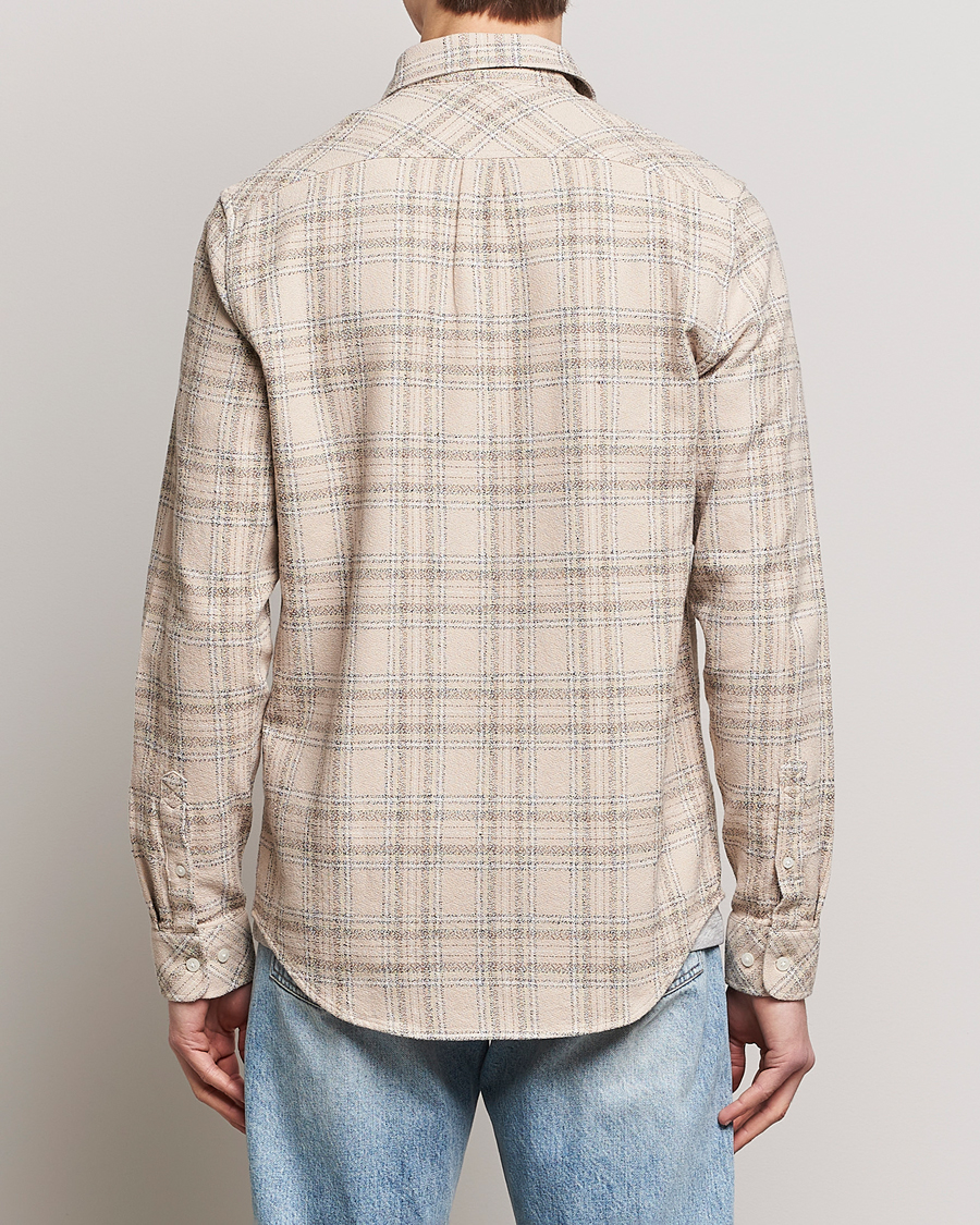 Herr | Skjortor | Samsøe Samsøe | Samsøe & Samsøe Liam Organic Cotton Overshirt Oatmeal Check
