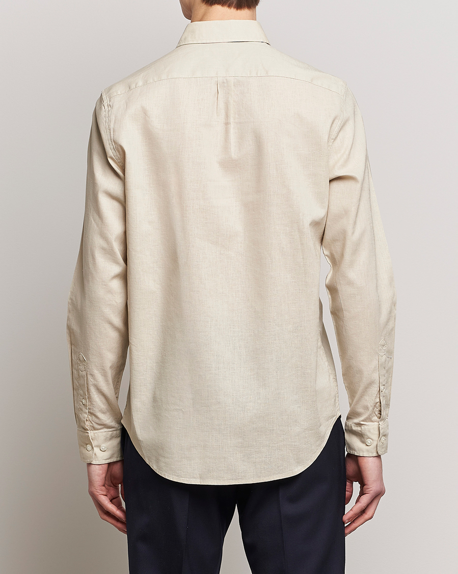 Herr | Skjortor | Samsøe Samsøe | Samsøe & Samsøe Liam Linen Cotton Shirt Oatmeal