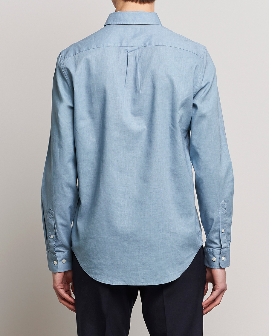 Herr | Skjortor | Samsøe Samsøe | Samsøe & Samsøe Liam Linen Cotton Shirt Ashley Blue